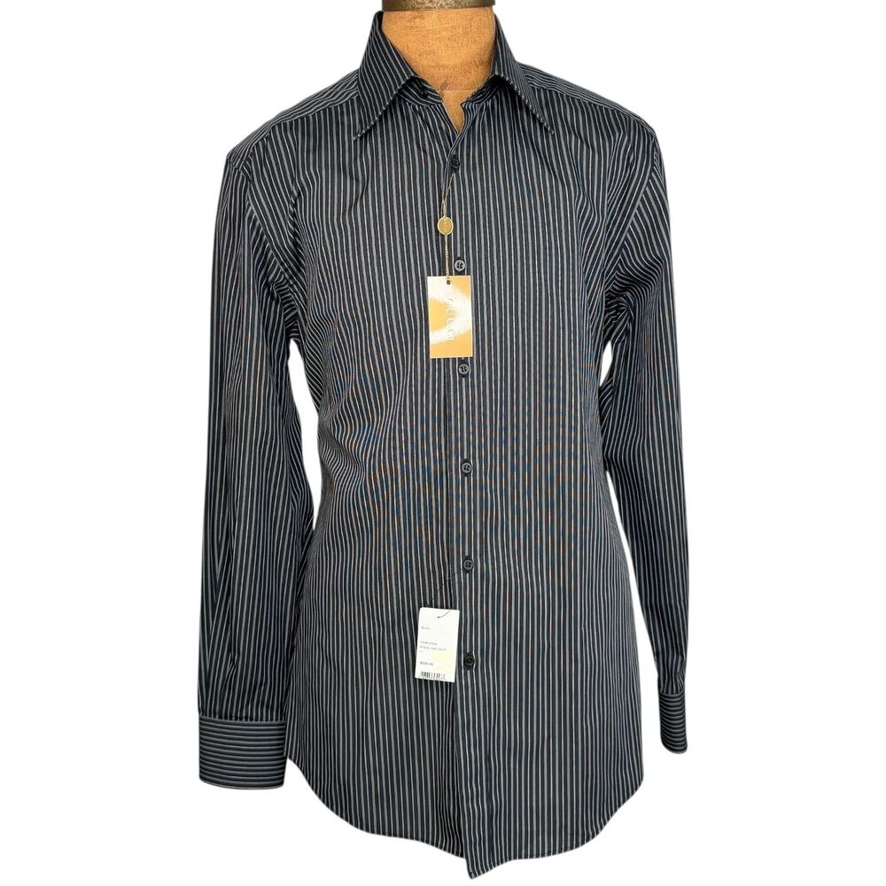 GUCCI Pointed Collar Dress Button Up L/S Shirt Men's Size 43/17  $330 MSRP